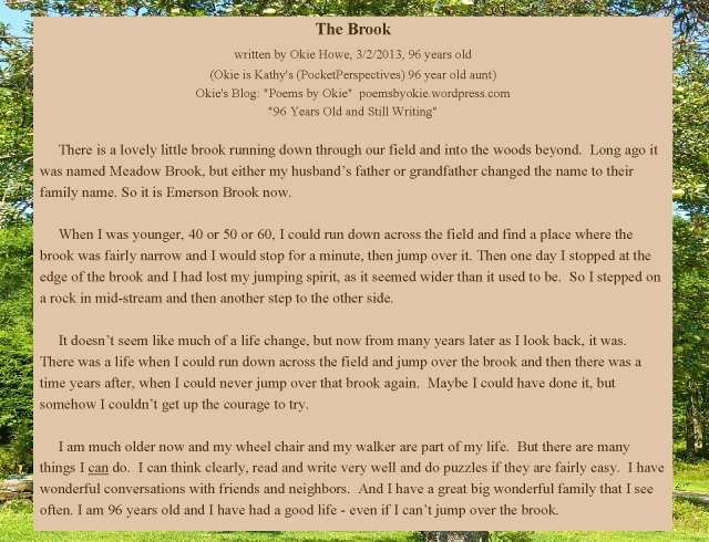 The Brook, Okie, typed