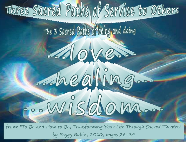 thank you for offering to the world... 3 sacred paths, Peggy Rubin